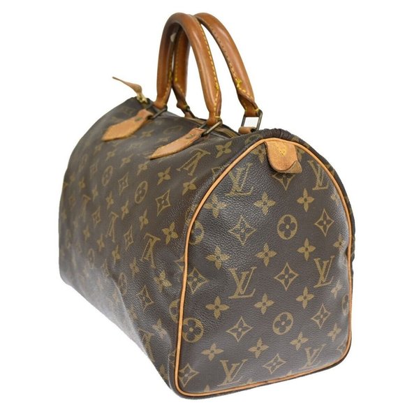 LOUIS VUITTON Speedy 30 Travel Hand Bag Monogram Leather Brown - Picture 14 of 16